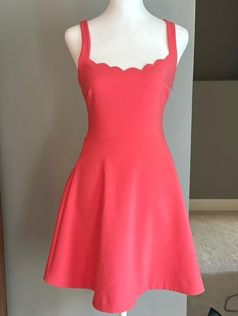 LIKELY Huntington Pink Scalloped Criss Cross Dress